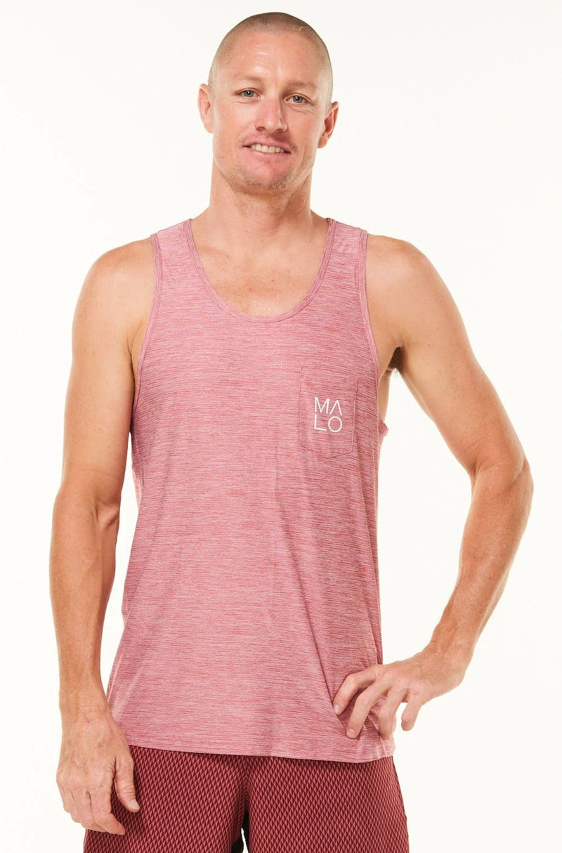 Men's Cool It Tank - Nantucket. Red singlet for running and working out. Sleeveless tank top.