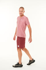 Men's Cool It Tee- Nantucket. Breathable red workout tee. Sweat-wicking short sleeve shirt.