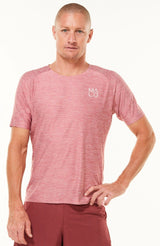 Men's Cool It Tee. Red workout shirt. Technical shirt for running.