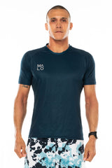 Men's Tanglewood Performance Tee - Ocean. Lightweight blue workout shirt. Moisture-wicking short sleeve running shirt.