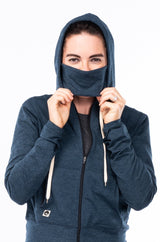 women's ultimate travel hoodie - indigo heather