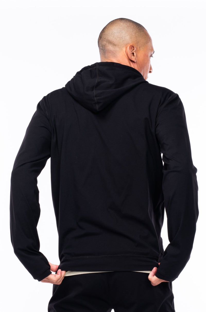 men's ultimate travel hoodie - black