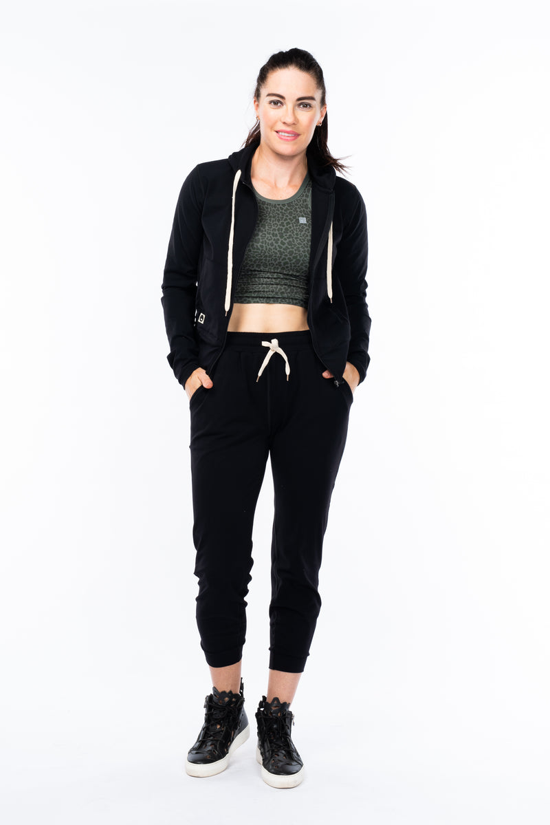women's ultimate travel hoodie - black