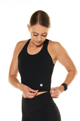 MALO core crop 2.0 (with phone pocket) - black