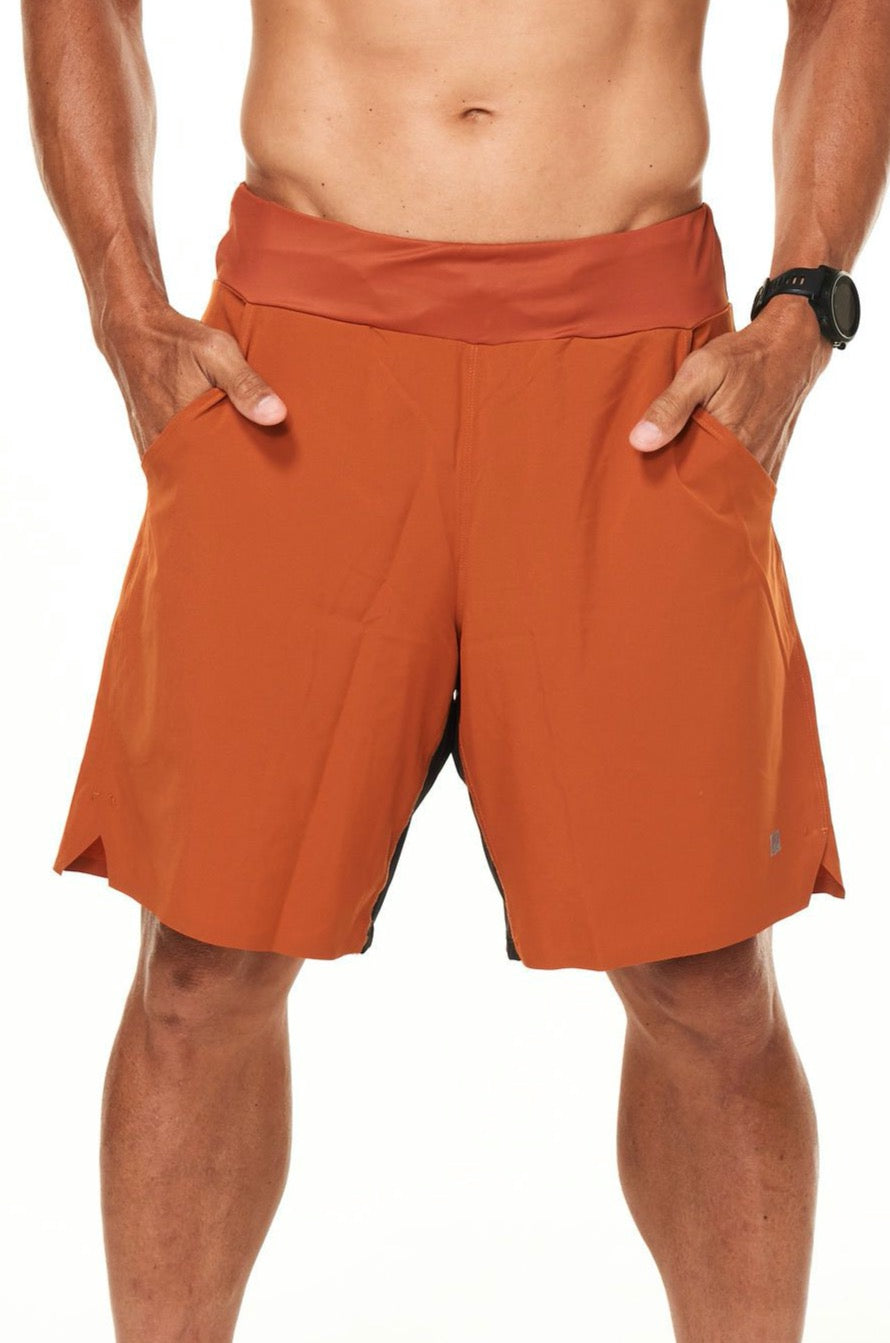 Patou tailored virgin wool-blend shorts - Orange