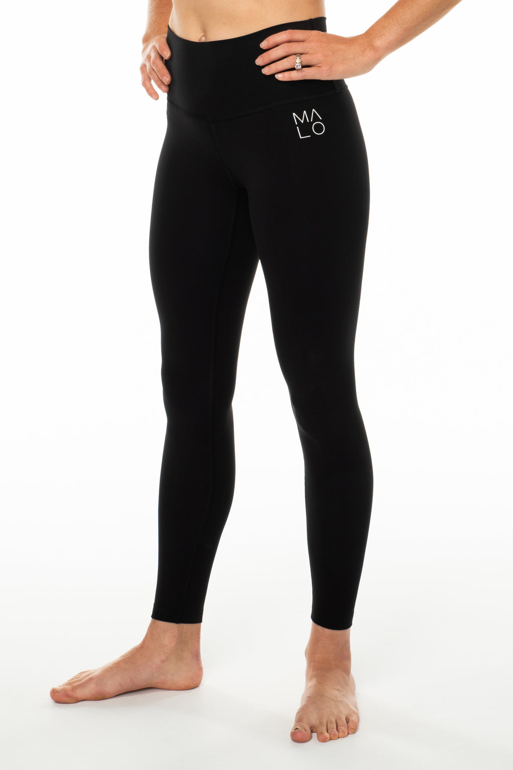 MALO hi rise luxe leggings - black