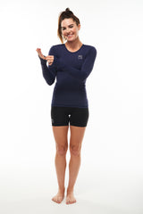Women's long sleeve running shirt. Breathable performance tee.